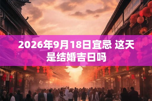 2026年9月18日宜忌 这天是结婚吉日吗