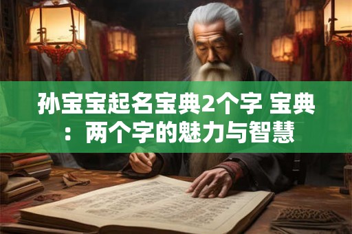 孙宝宝起名宝典2个字 宝典：两个字的魅力与智慧