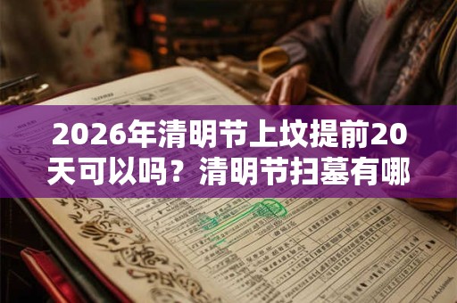 2026年清明节上坟提前20天可以吗?清明节扫墓有哪些忌讳? 2026年清明节上坟提前20天可以吗?清明节扫墓有哪些忌讳?
