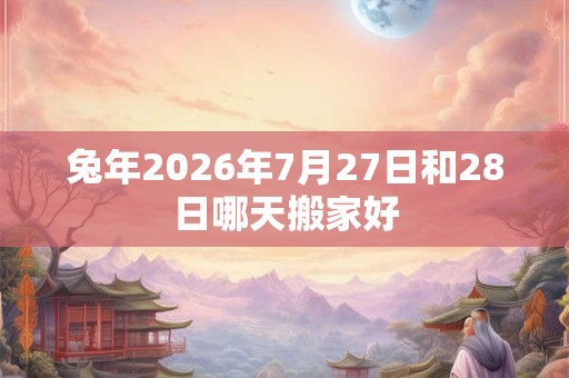 兔年2026年7月27日和28日哪天搬家好 兔年2026年7月27日和28日哪天搬家好