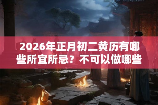 2026年正月初二黄历有哪些所宜所忌？不可以做哪些事