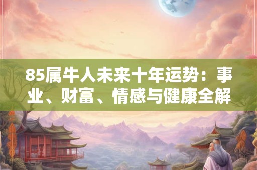 85属牛人未来十年运势：事业、财富、情感与健康全解析