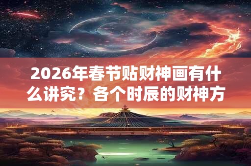 2026年春节贴财神画有什么讲究？各个时辰的财神方位你知道吗？