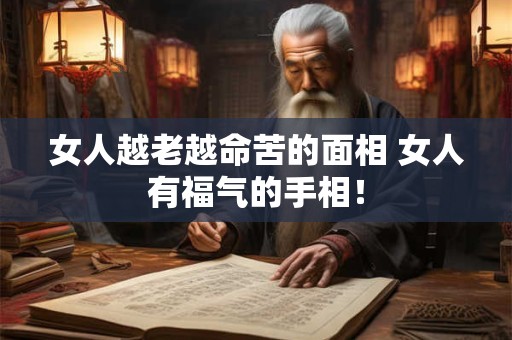 女人越老越命苦的面相 女人有福气的手相！
