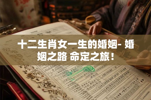 十二生肖女一生的婚姻- 婚姻之路 命定之旅! 十二生肖女一生的婚姻- 婚姻之路 命定之旅!