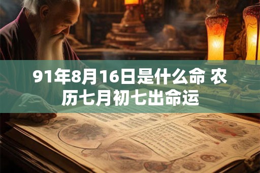 91年8月16日是什么命 农历七月初七出命运