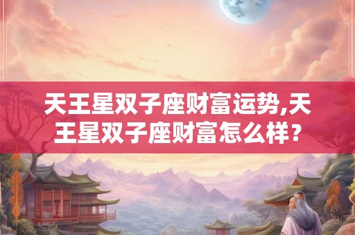 天王星双子座财富运势,天王星双子座财富怎么样？