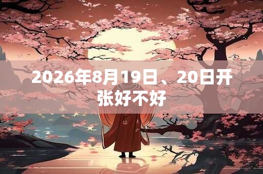 2026年8月19日、20日开张好不好