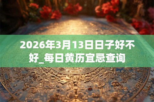 2026年3月13日日子好不好_每日黄历宜忌查询 2026年3月13日日子好不好_每日黄历宜忌查询