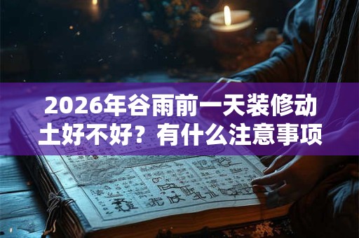2026年谷雨前一天装修动土好不好？有什么注意事项？