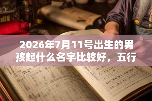 2026年7月11号出生的男孩起什么名字比较好，五行属什么