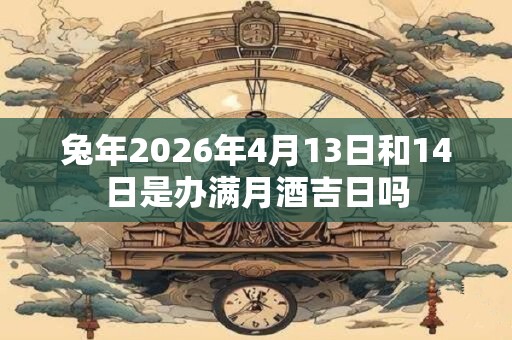 兔年2026年4月13日和14日是办满月酒吉日吗