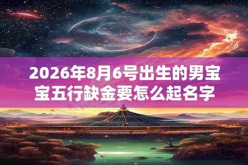2026年8月6号出生的男宝宝五行缺金要怎么起名字 2026年8月6号出生的男宝宝五行缺金要怎么起名字