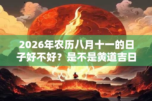 2026年农历八月十一的日子好不好?是不是黄道吉日? 2026年农历八月十一的日子好不好?是不是黄道吉日?
