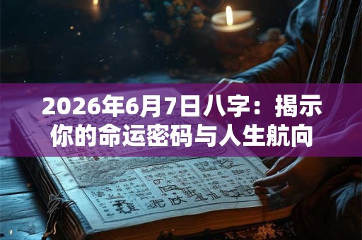 2026年6月7日八字：揭示你的命运密码与人生航向