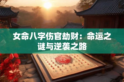 女命八字伤官劫财:命运之谜与逆袭之路 女命八字伤官劫财:命运之谜与逆袭之路