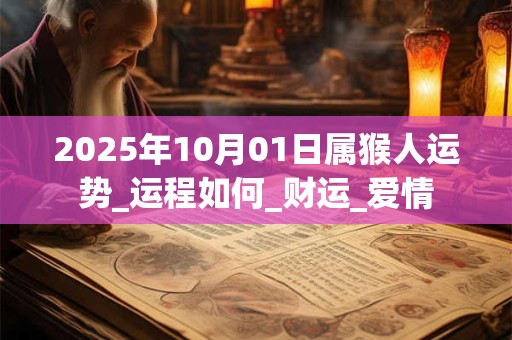 2025年10月01日属猴人运势_运程如何_财运_爱情
