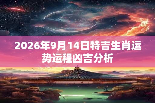 2026年9月14日特吉生肖运势运程凶吉分析