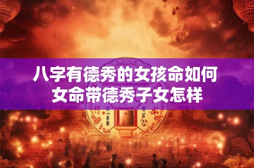 八字有德秀的女孩命如何 女命带德秀子女怎样