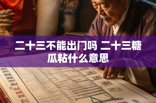 二十三不能出门吗 二十三糖瓜粘什么意思