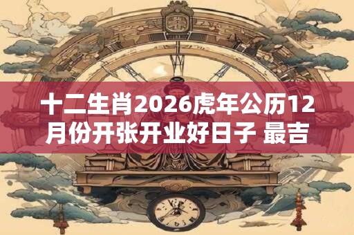 十二生肖2026虎年公历12月份开张开业好日子 最吉利的开张日子 十二生肖2026虎年公历12月份开张开业好日子 最吉利的开张日子