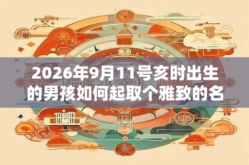 2026年9月11号亥时出生的男孩如何起取个雅致的名字，五行属什么