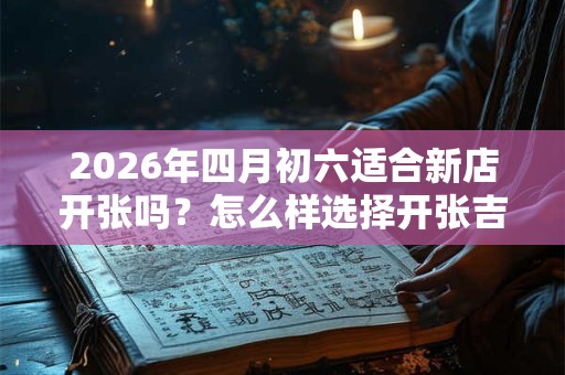 2026年四月初六适合新店开张吗？怎么样选择开张吉日？