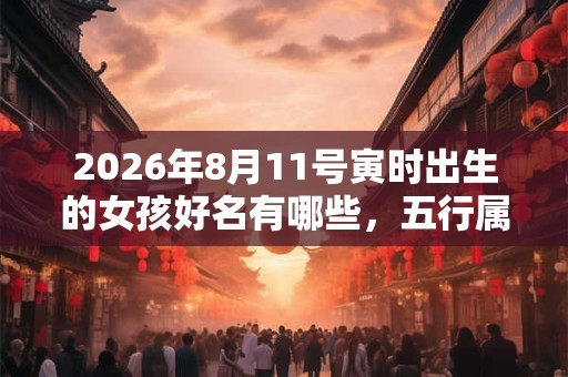 2026年8月11号寅时出生的女孩好名有哪些，五行属什么