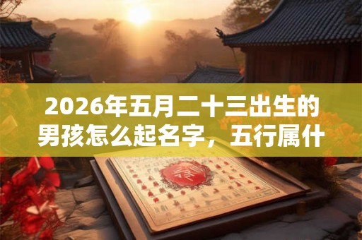 2026年五月二十三出生的男孩怎么起名字，五行属什么