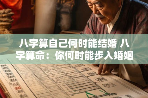 八字算自己何时能结婚 八字算命：你何时能步入婚姻的殿堂