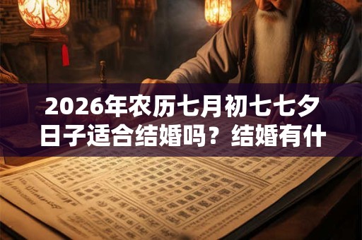 2026年农历七月初七七夕日子适合结婚吗？结婚有什么禁忌？