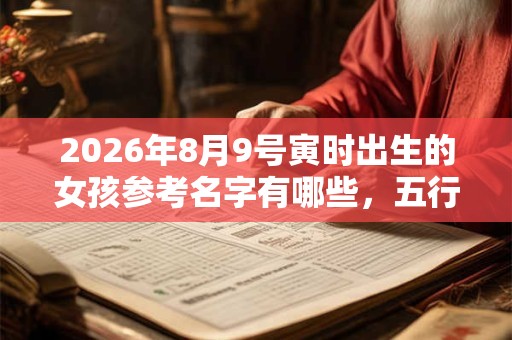 2026年8月9号寅时出生的女孩参考名字有哪些，五行属什么