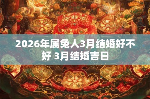 2026年属兔人3月结婚好不好 3月结婚吉日