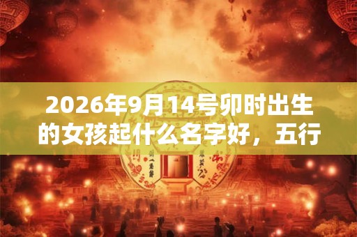 2026年9月14号卯时出生的女孩起什么名字好，五行属什么