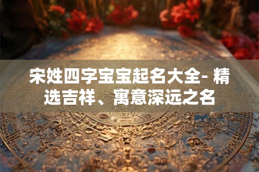 宋姓四字宝宝起名大全- 精选吉祥、寓意深远之名