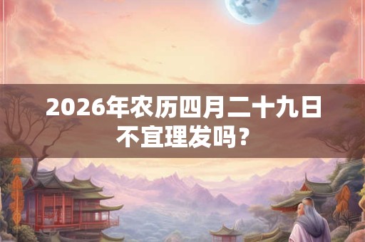 2026年农历四月二十九日不宜理发吗？
