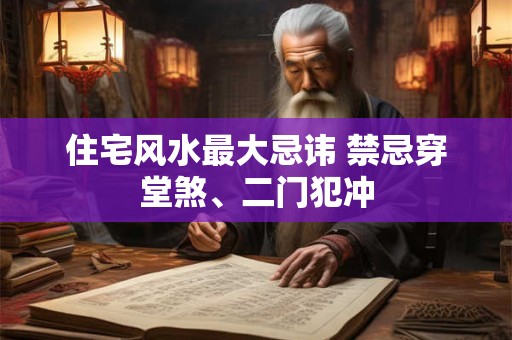 住宅风水最大忌讳 禁忌穿堂煞、二门犯冲