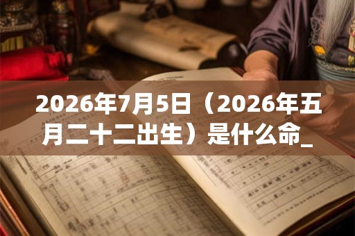 2026年7月5日（2026年五月二十二出生）是什么命_命运如何