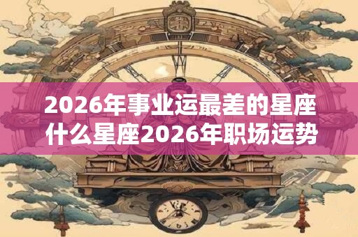 2026年事业运最差的星座 什么星座2026年职场运势最差