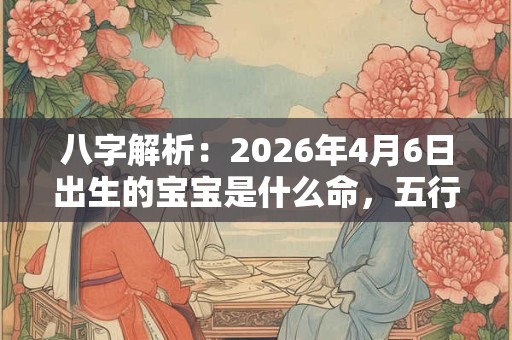 八字解析：2026年4月6日出生的宝宝是什么命，五行缺什么