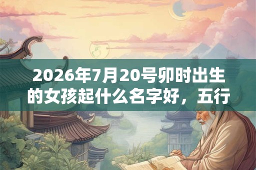2026年7月20号卯时出生的女孩起什么名字好，五行是什么