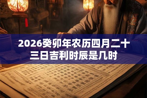 2026癸卯年农历四月二十三日吉利时辰是几时 2026癸卯年农历四月二十三日吉利时辰是几时