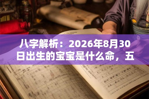 八字解析：2026年8月30日出生的宝宝是什么命，五行缺什么