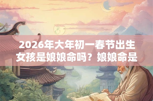 2026年大年初一春节出生女孩是娘娘命吗？娘娘命是什么意思？