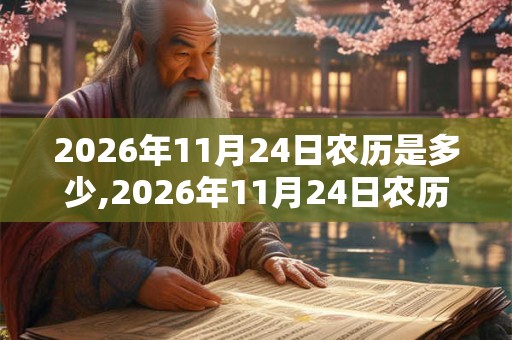 2026年11月24日农历是多少,2026年11月24日农历表