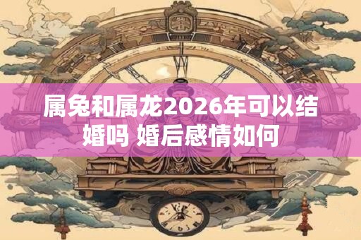 属兔和属龙2026年可以结婚吗 婚后感情如何