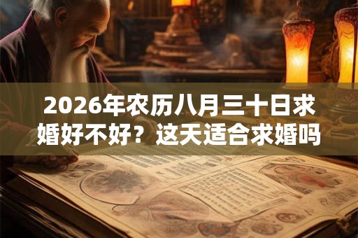 2026年农历八月三十日求婚好不好？这天适合求婚吗？