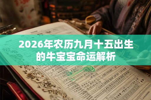 2026年农历九月十五出生的牛宝宝命运解析