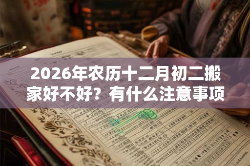 2026年农历十二月初二搬家好不好?有什么注意事项? 2026年农历十二月初二搬家好不好?有什么注意事项?