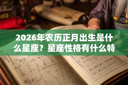 2026年农历正月出生是什么星座？星座性格有什么特点？